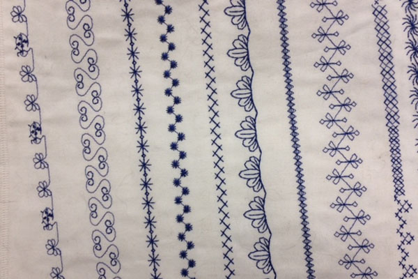 Points de broderie à la machine à coudre
