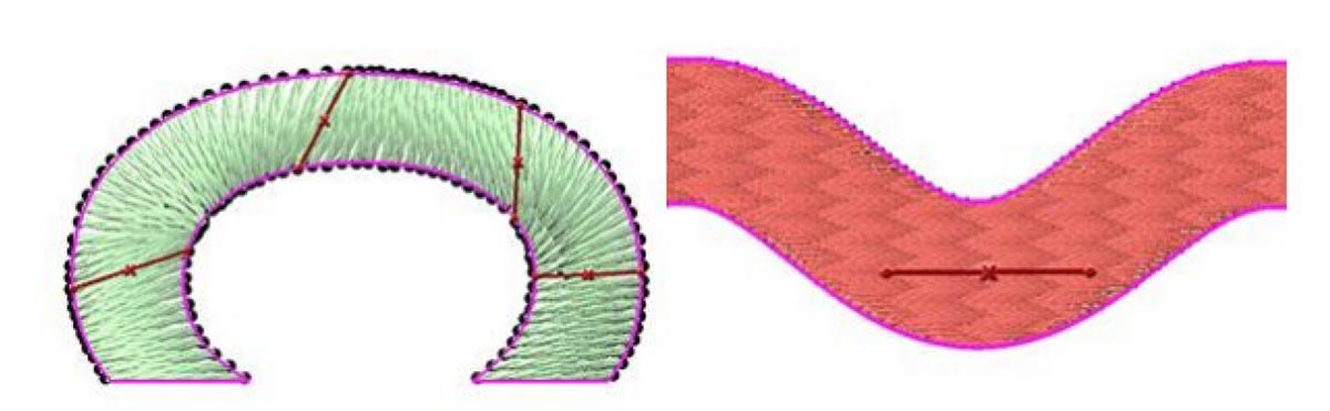 Donner un angle de remplissage à la broderie