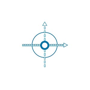 Sens d'enfilage de l'aiguille pointe ronde normale R Schmetz