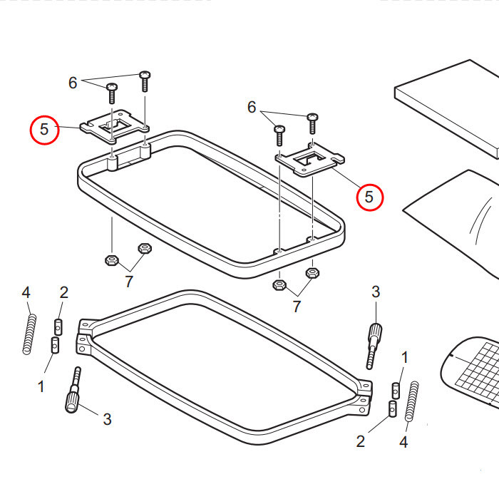 Attache cadre à broder 300x200mm PR Attache cadre à broder 300x200mm PR
