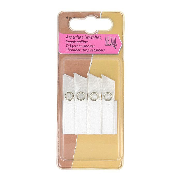 Attaches pour bretelles blanches (4) Attaches pour bretelles blanches (4)
