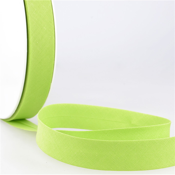 Biais étroit 20mm vert vif au mètre Biais étroit 20mm vert vif au mètre