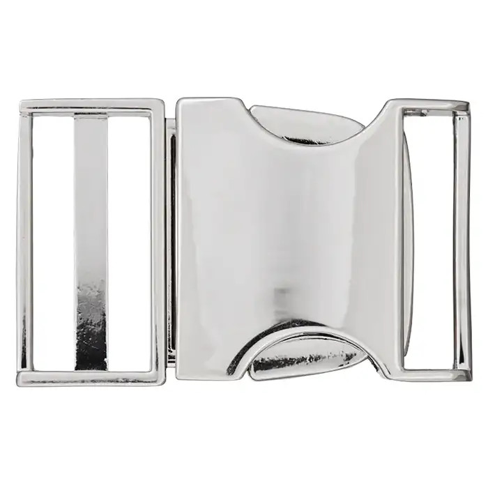 Boucle banane métal argenté passant 25mm Boucle banane métal argenté passant 25mm