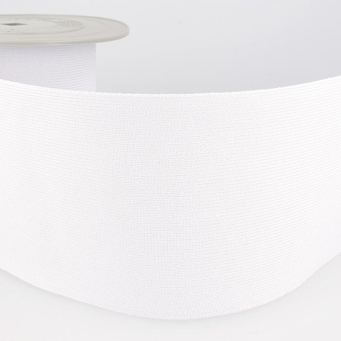 Elastique extensible 2 sens 10 cm blanc au mètre Elastique extensible 2 sens 10 cm blanc au mètre