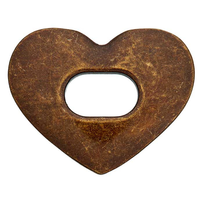 Fermoir sac coeur bronze 32mm Fermoir sac coeur bronze 32mm
