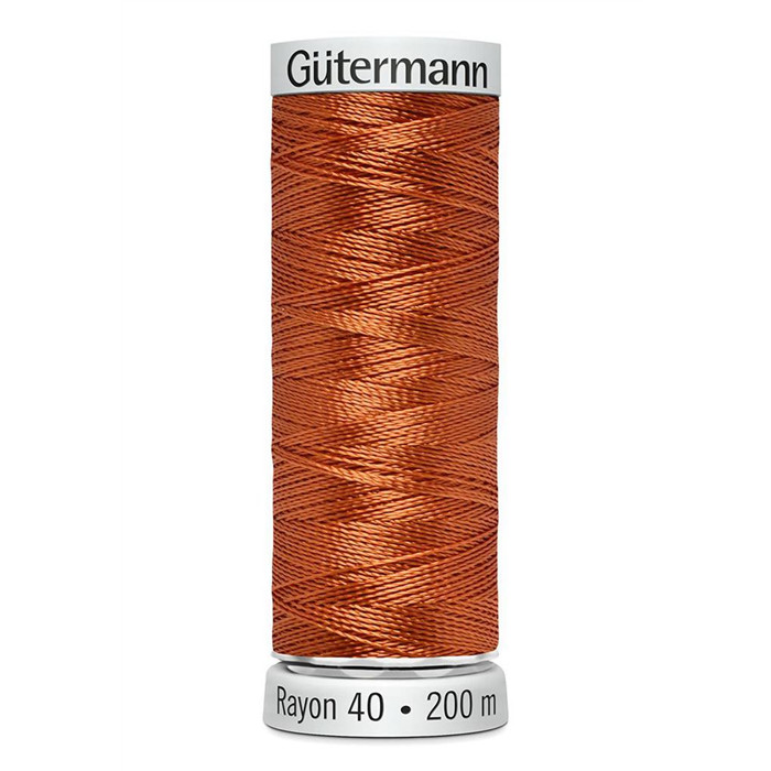 Fil à broder Gutermann Rayon 40 200m 1021 brun caramel Fil à broder Gutermann Rayon 40 200m 1021 brun caramel
