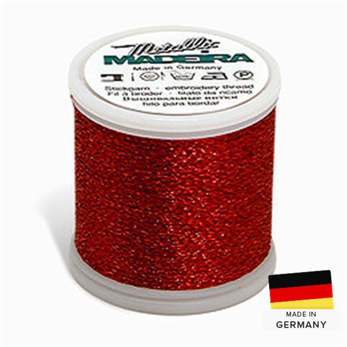 Fil à broder Madeira Metallic 015 Red Fil à broder Madeira Metallic 015 Red