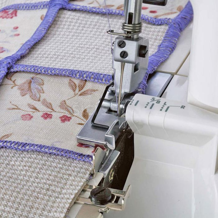 Guide tissu couture gradué pour surjeteuse Guide tissu couture gradué pour surjeteuse