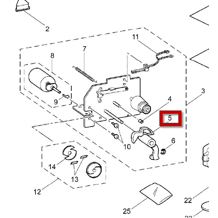 Levier guide fil de canette bobinoir Levier guide fil de canette bobinoir
