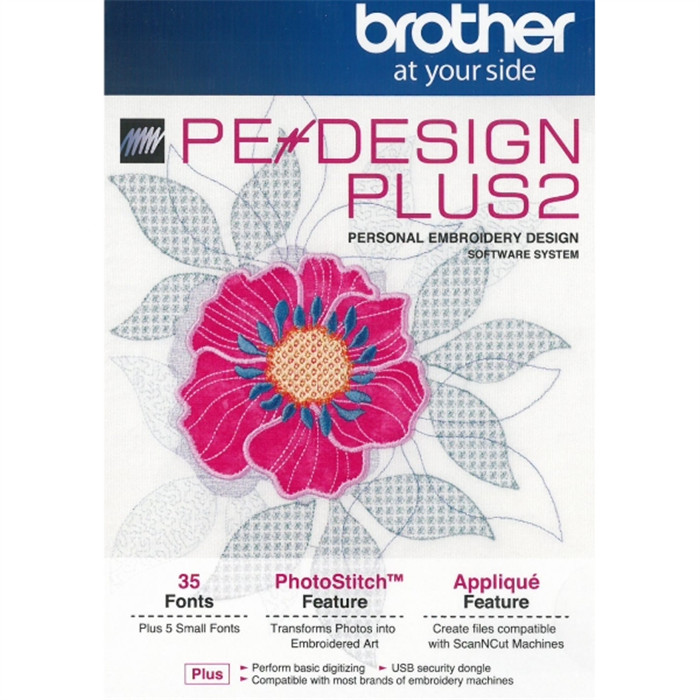 Logiciel de broderie Brother Pe-Design Plus V2 Logiciel de broderie Brother Pe-Design Plus V2