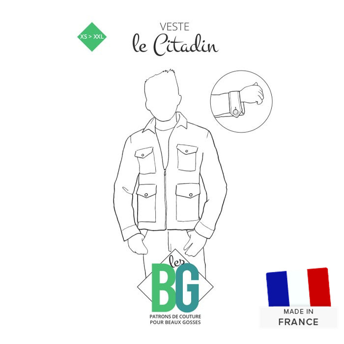 Patron veste homme Les Beaux Gosses – Le Citadin Patron veste homme Les Beaux Gosses – Le Citadin