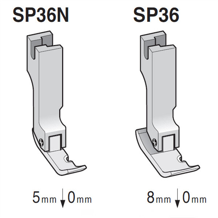 Pied à coudre au bord droit Pied à coudre au bord droit