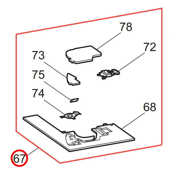 Plaque grise avant plaque aiguille B Plaque grise avant plaque aiguille B