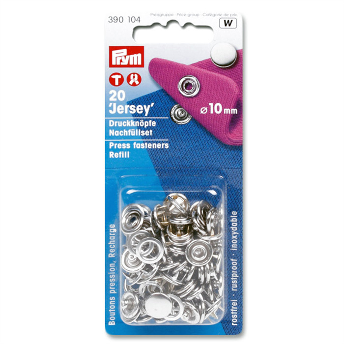 Recharge boutons pression Jersey 10 mm Argent Prym Recharge boutons pression Jersey 10 mm Argent Prym