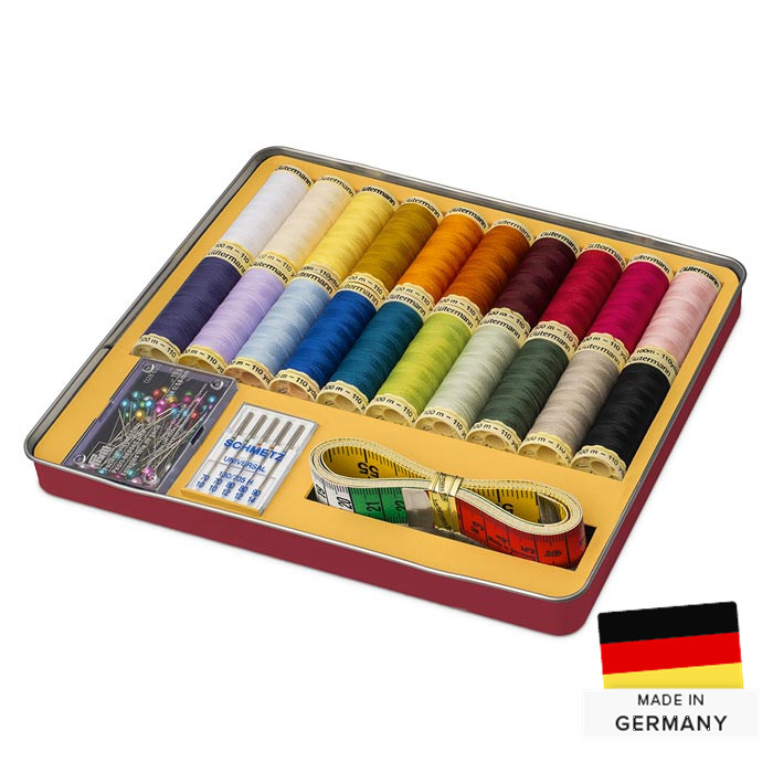 Set 20 bobines 100m Gütermann, aiguilles/épingles Set 20 bobines 100m Gütermann, aiguilles/épingles
