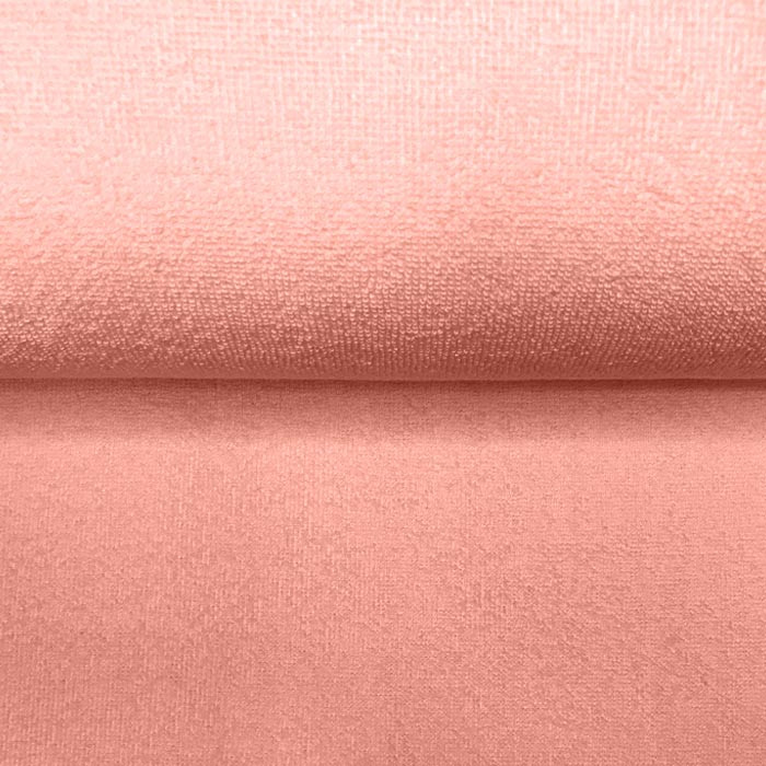 Tissu micro éponge rose 40% au 50cm Tissu micro éponge rose 40% au 50cm