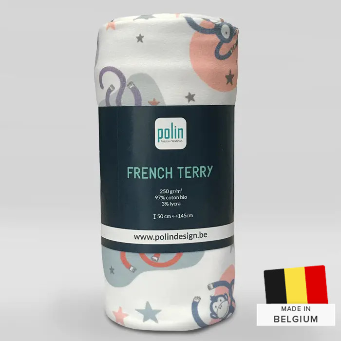 Tissu Sweat French Terry Singe 50x145cm Tissu Sweat French Terry Singe 50x145cm