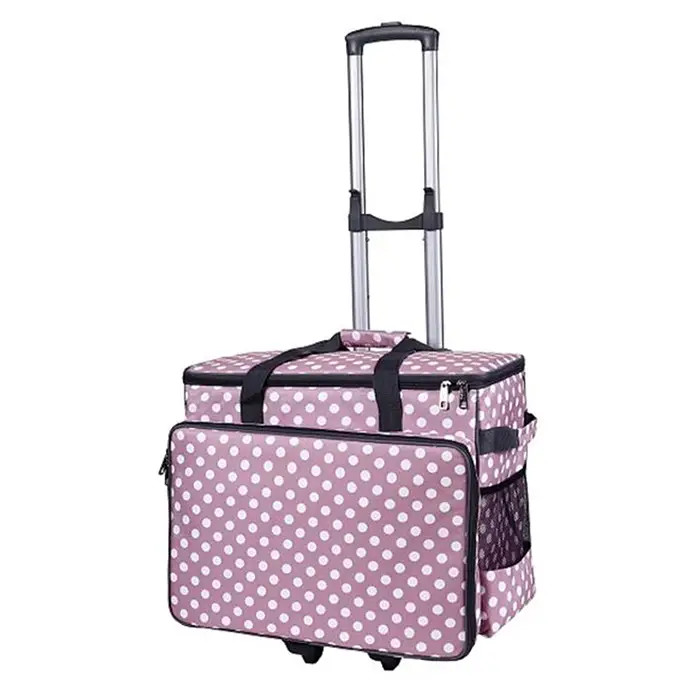 Valise à roulette Trolley Rose à pois Valise à roulette Trolley Rose à pois