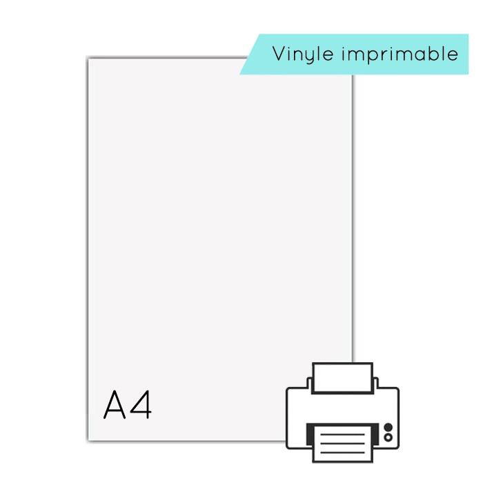 Vinyl imprimable A4 adhésif blanc mat Vinyl imprimable A4 adhésif blanc mat