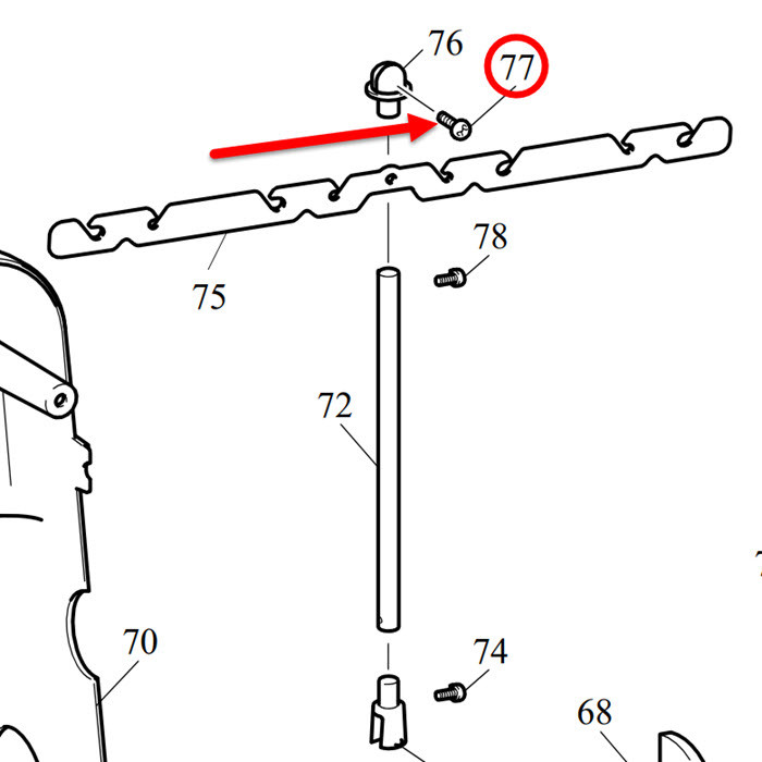 Vis de fixation support guide fil Vis de fixation support guide fil