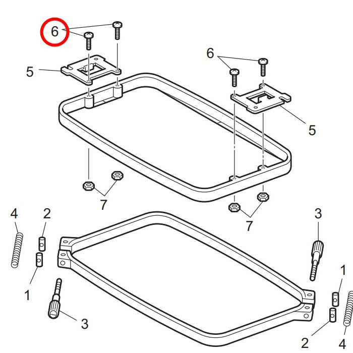 Vis M4x14 attache cadre à broder PR Vis M4x14 attache cadre à broder PR